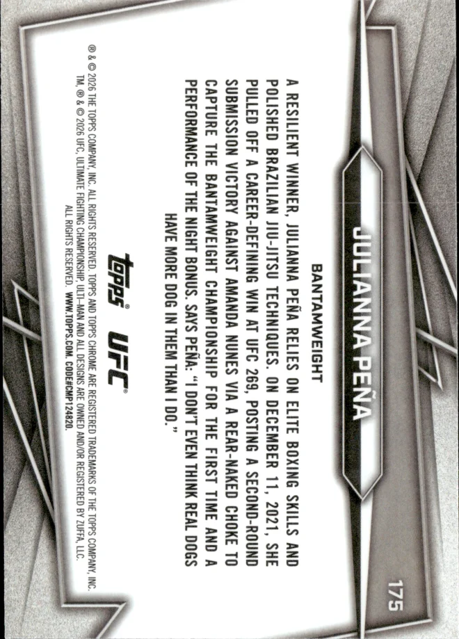 Julianna Peña card back