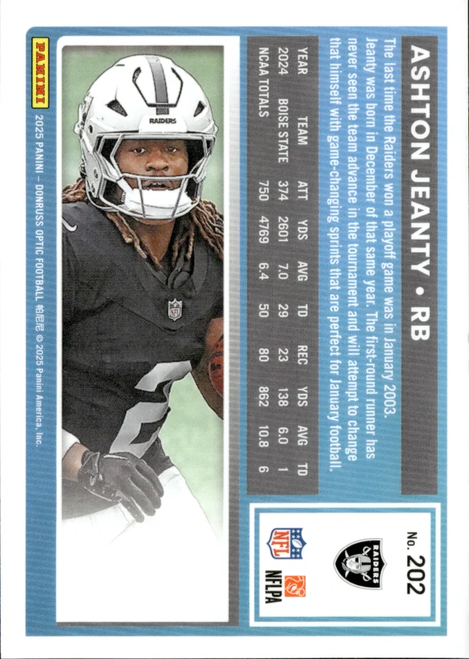 Ashton Jeanty card back