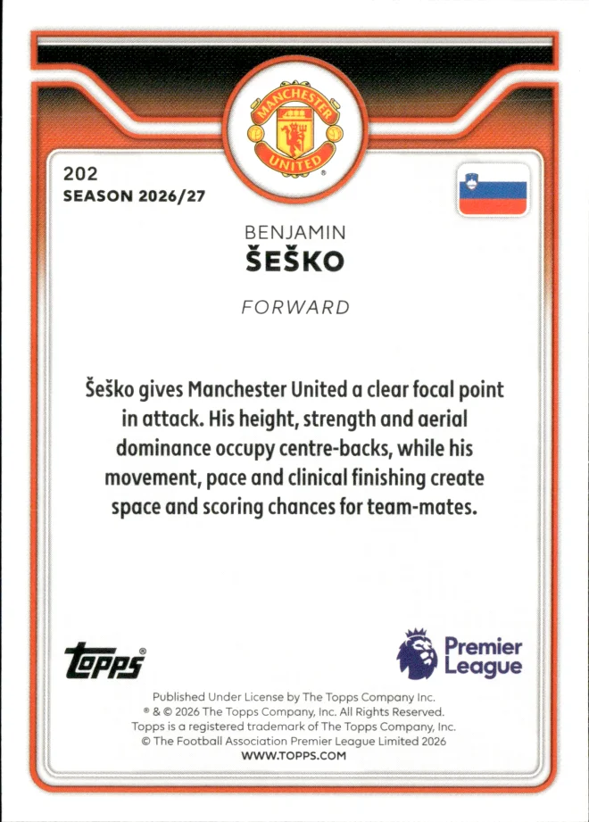 Benjamin Šeško card back
