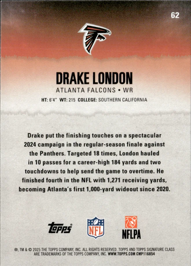 Drake London card back