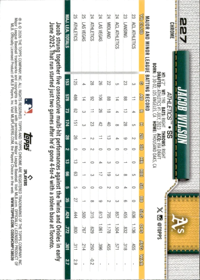 Jacob Wilson card back