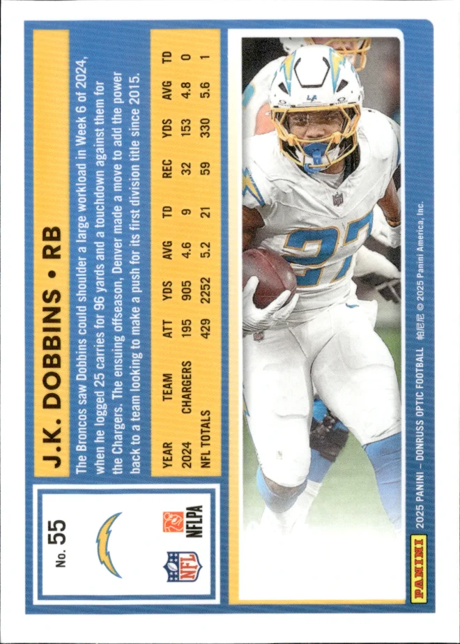 J.K. Dobbins card back