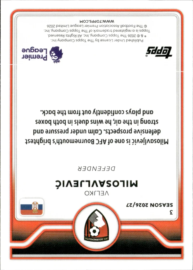 Veljko Milosavljević card back