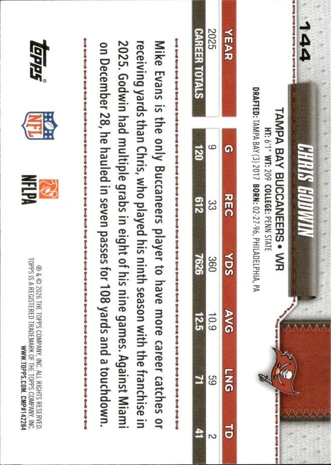 Chris Godwin card back