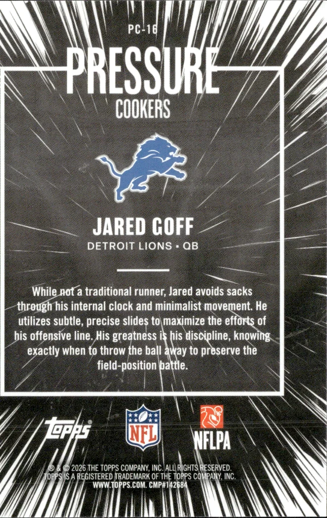 Jared Goff card back