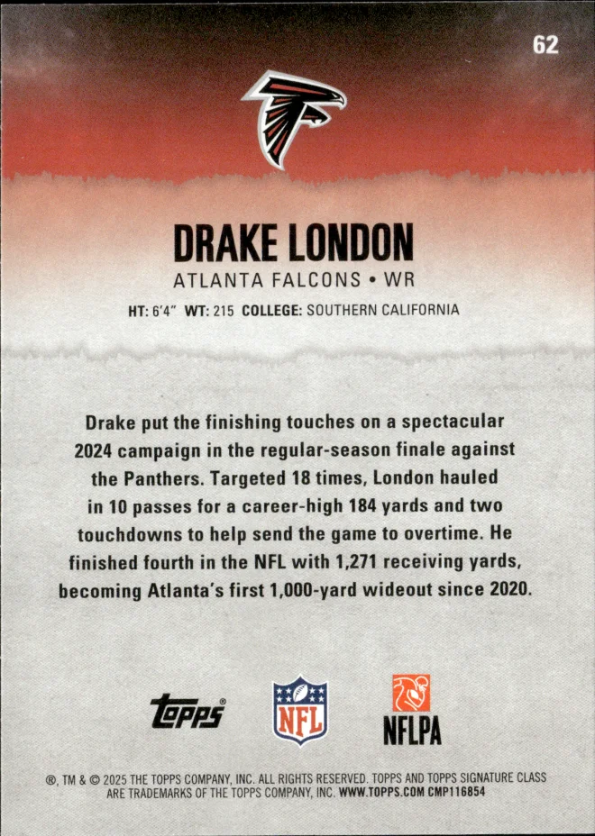 Drake London card back