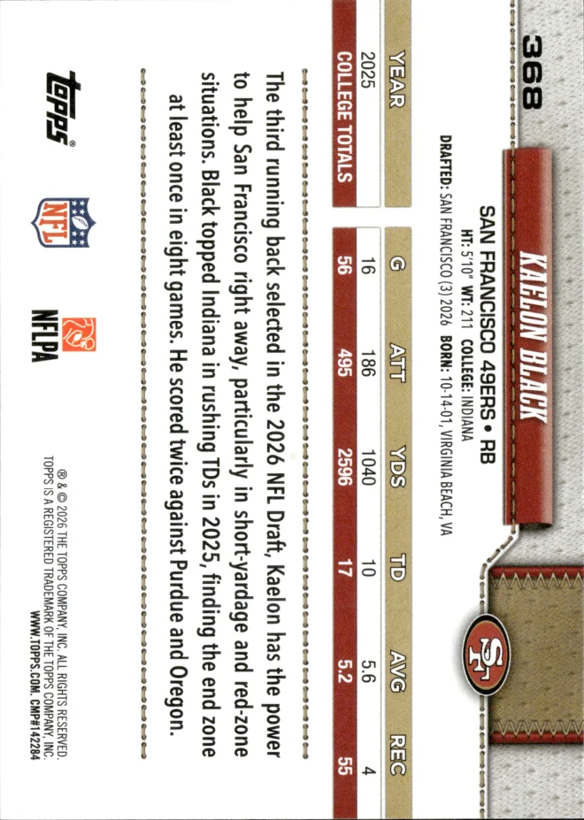 Kaelon Black card back