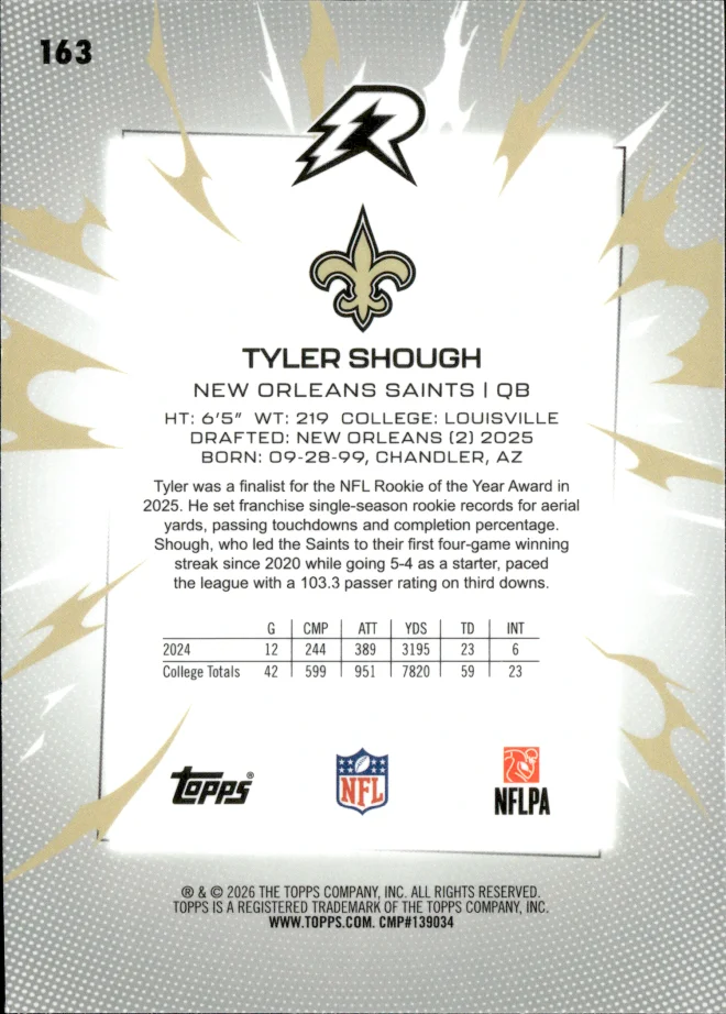 Tyler Shough card back