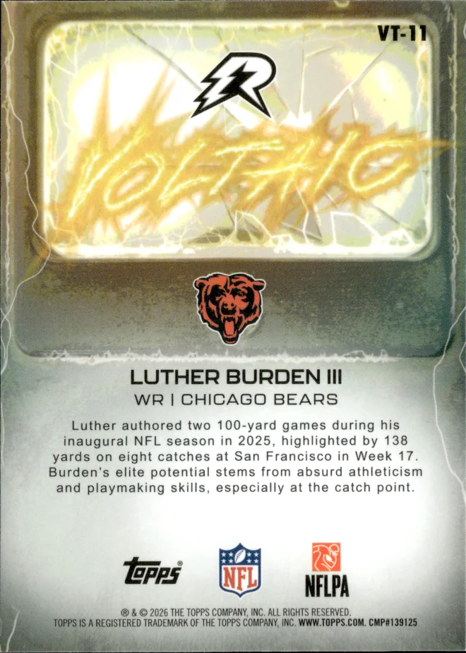 Luther Burden III card back