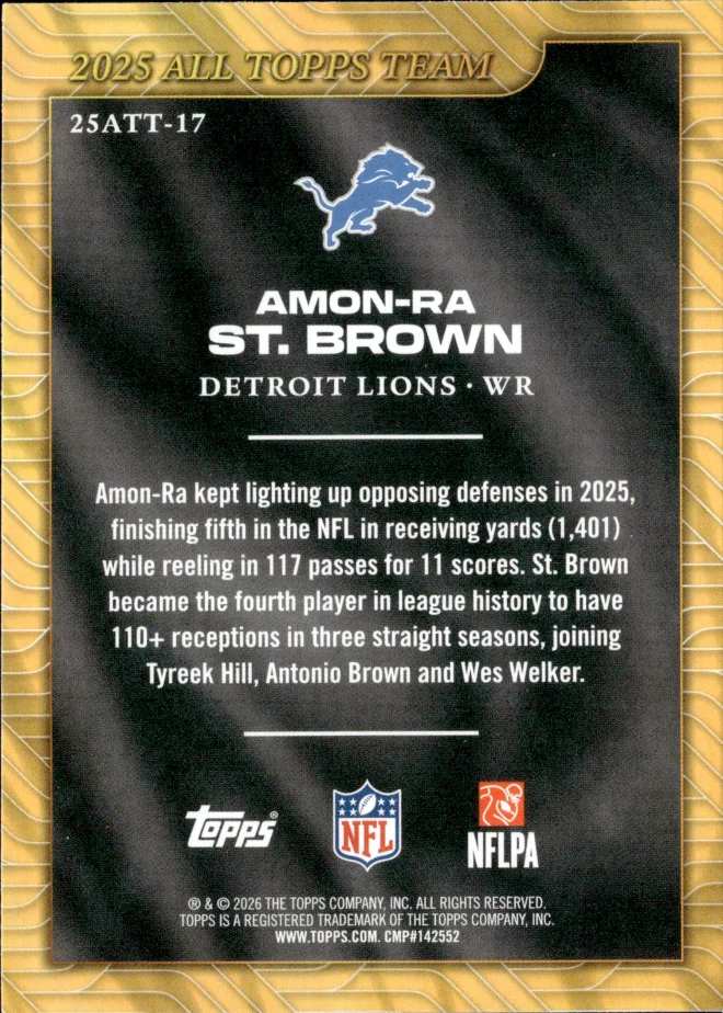 Amon-Ra St. Brown card back