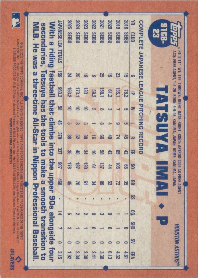 Tatsuya Imai card back