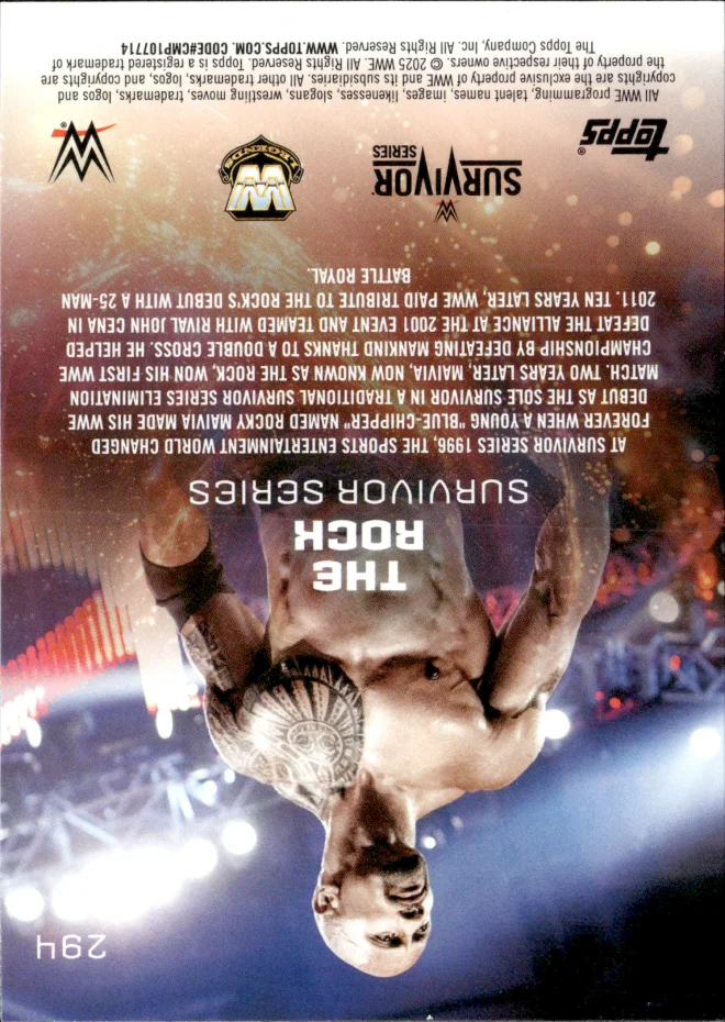 The Rock card back