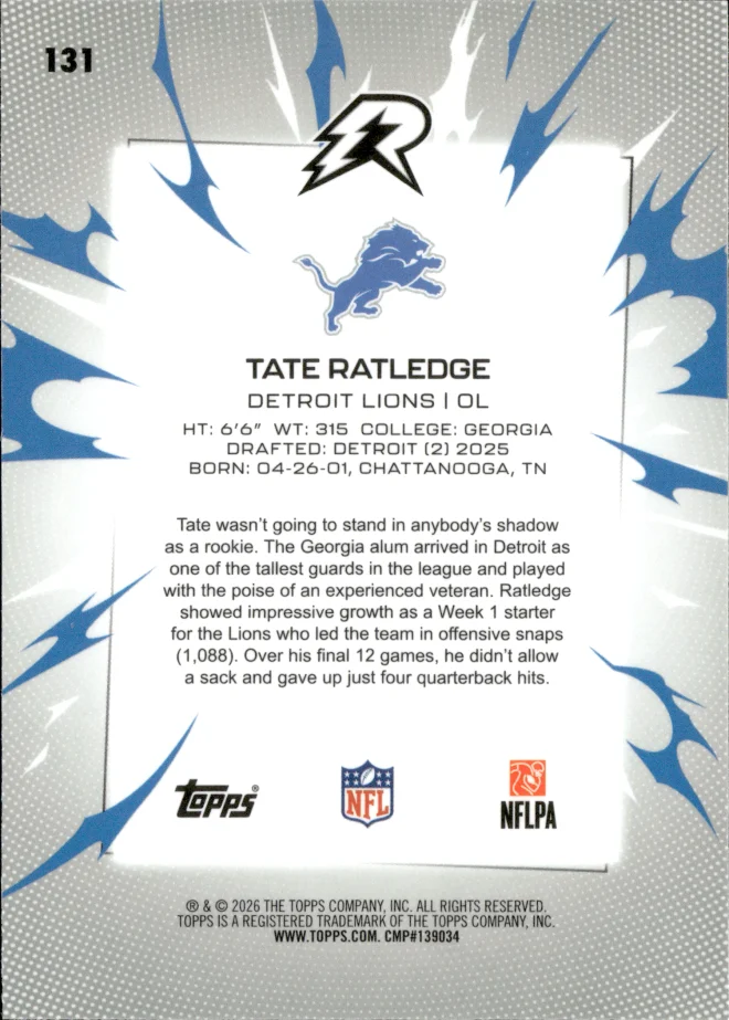 Tate Ratledge card back