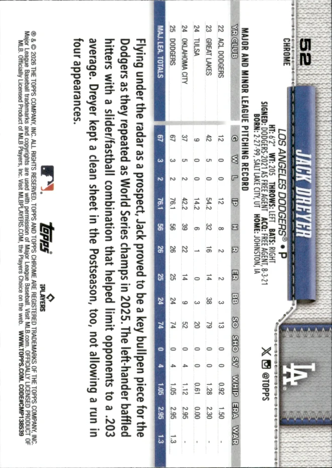 Jack Dreyer card back