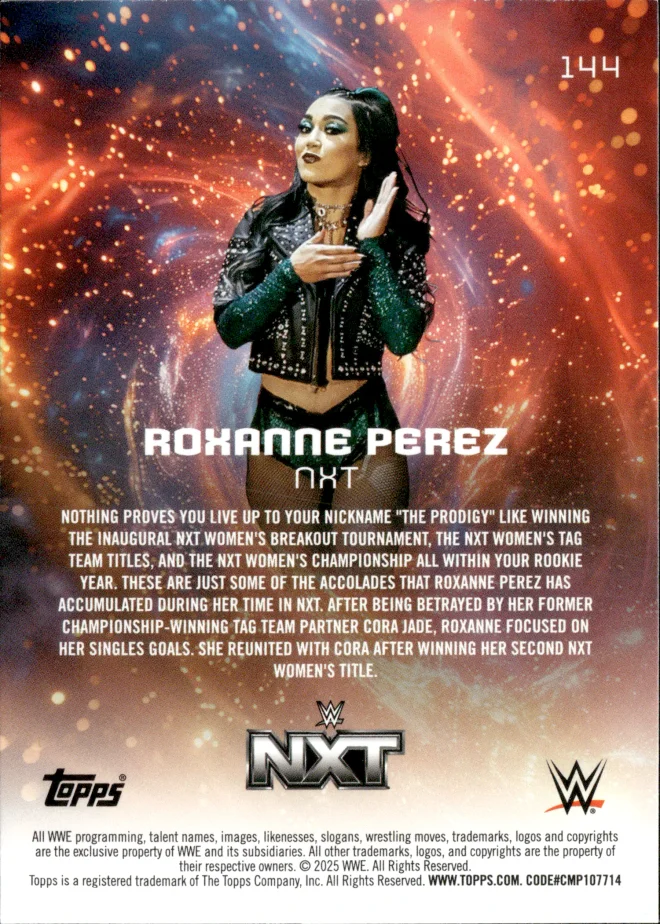 Roxanne Perez card back