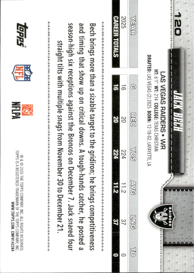 Jack Bech card back