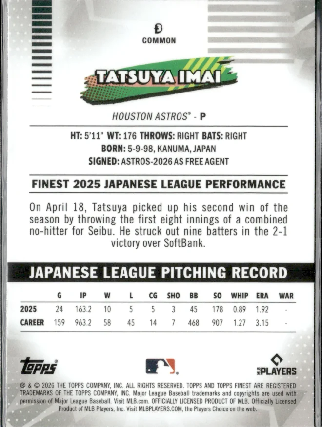 Tatsuya Imai card back