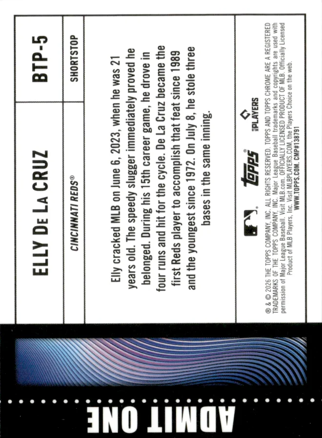 Elly De La Cruz card back