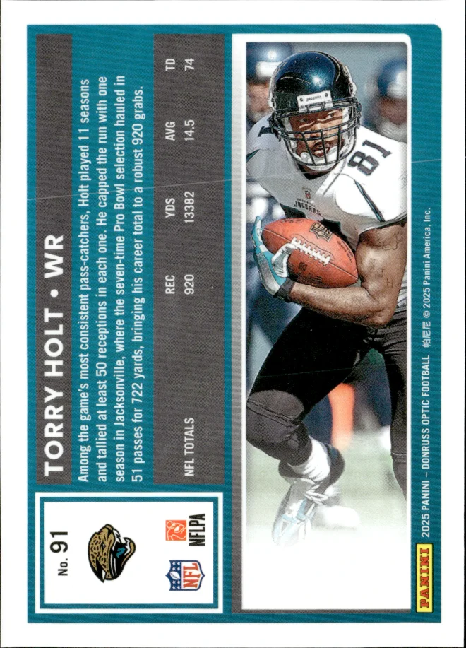 Torry Holt card back