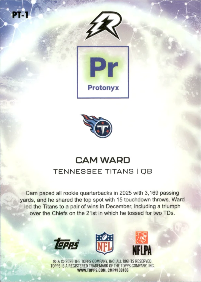 Cam Ward card back