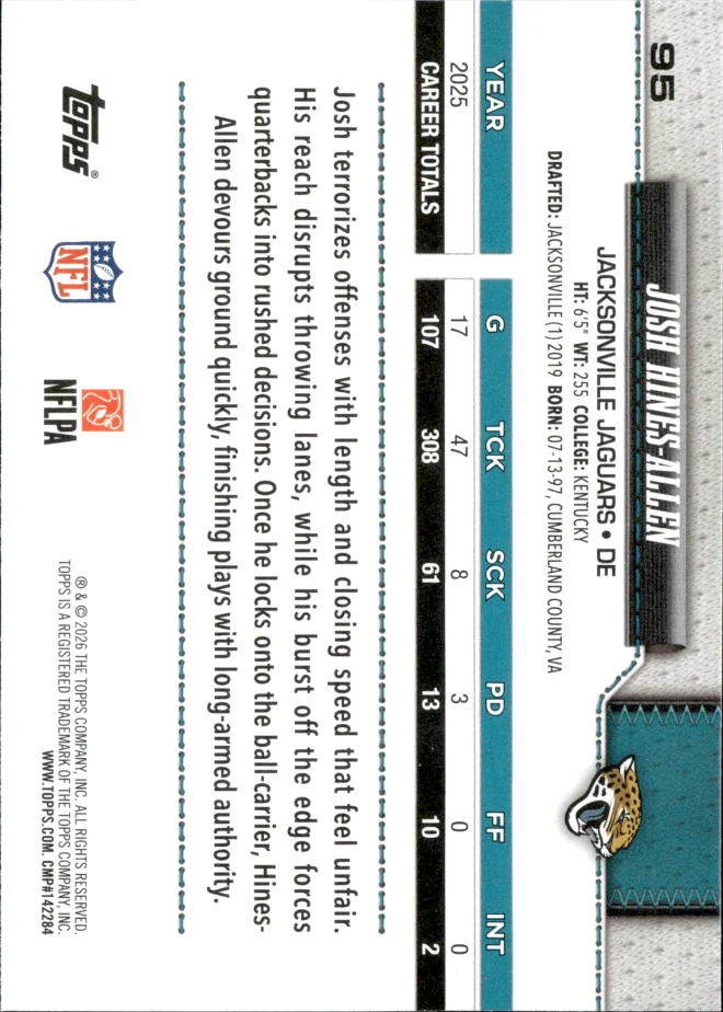 Josh Hines-Allen card back