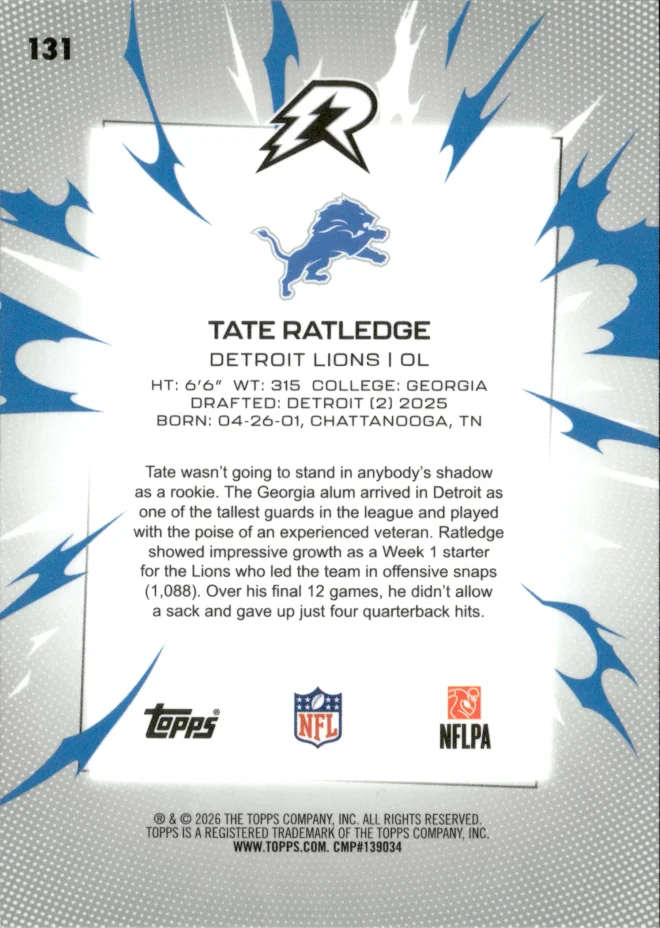 Tate Ratledge card back