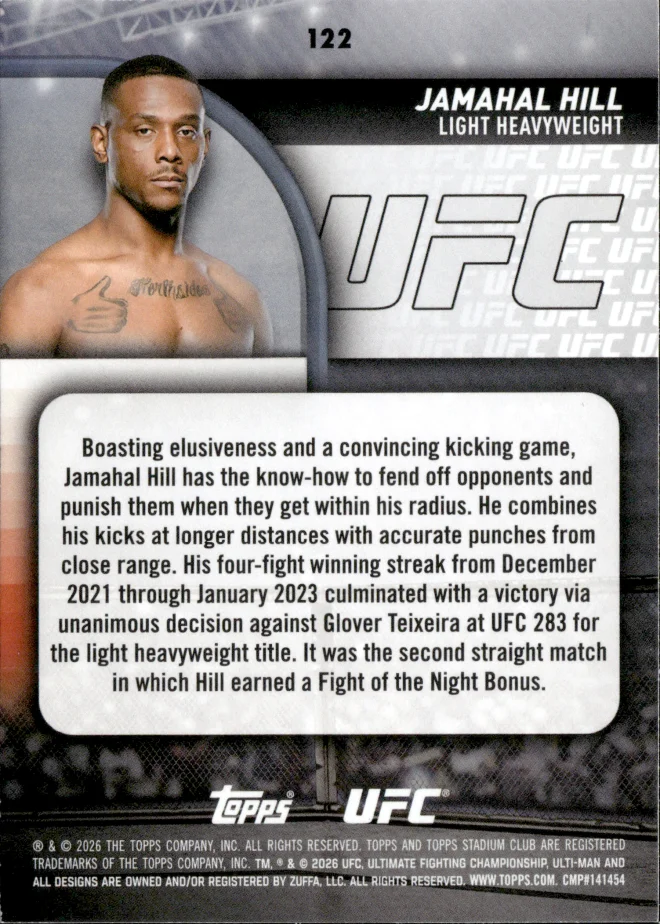 Jamahal Hill card back