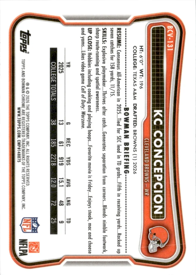 KC Concepcion card back