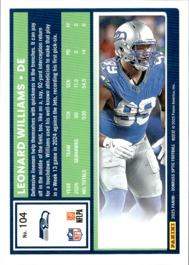 Leonard Williams card back
