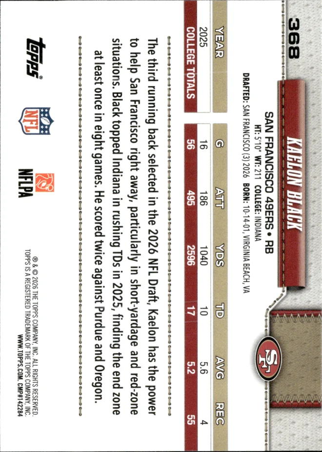 Kaelon Black card back