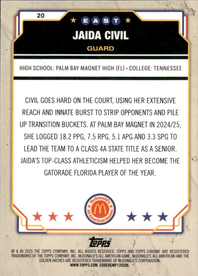 Jaida Civil card back