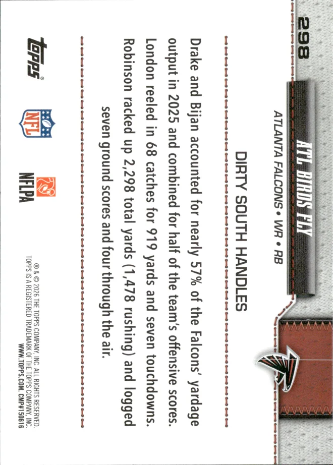 Drake London / Bijan Robinson card back