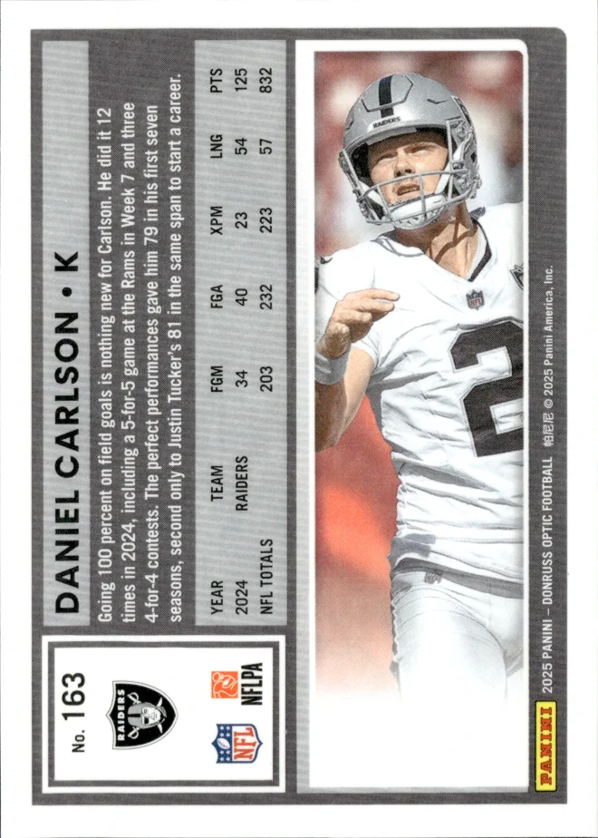 Daniel Carlson card back