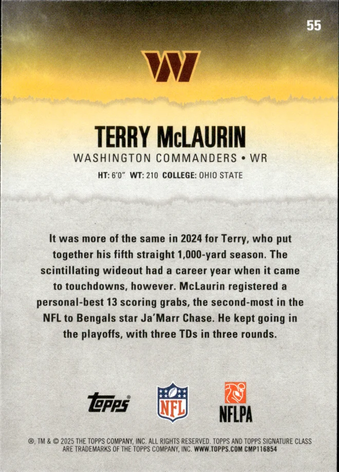 Terry McLaurin card back