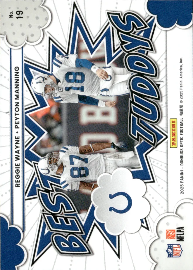 Reggie Wayne / Peyton Manning card back