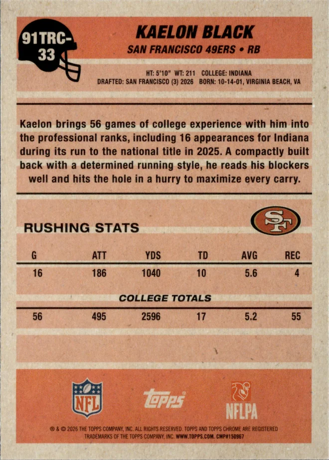 Kaelon Black card back