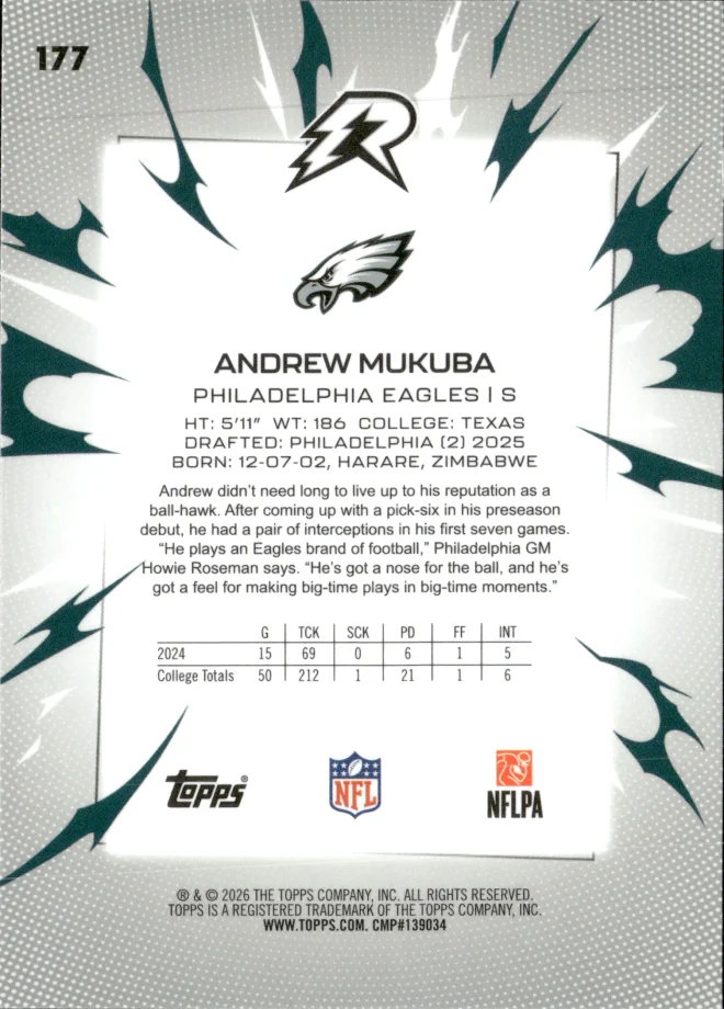 Andrew Mukuba card back