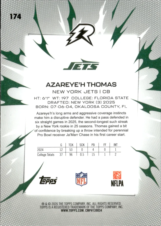 Azareye'h Thomas card back