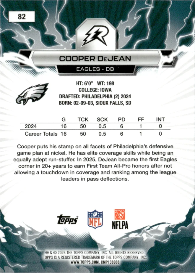 Cooper DeJean card back