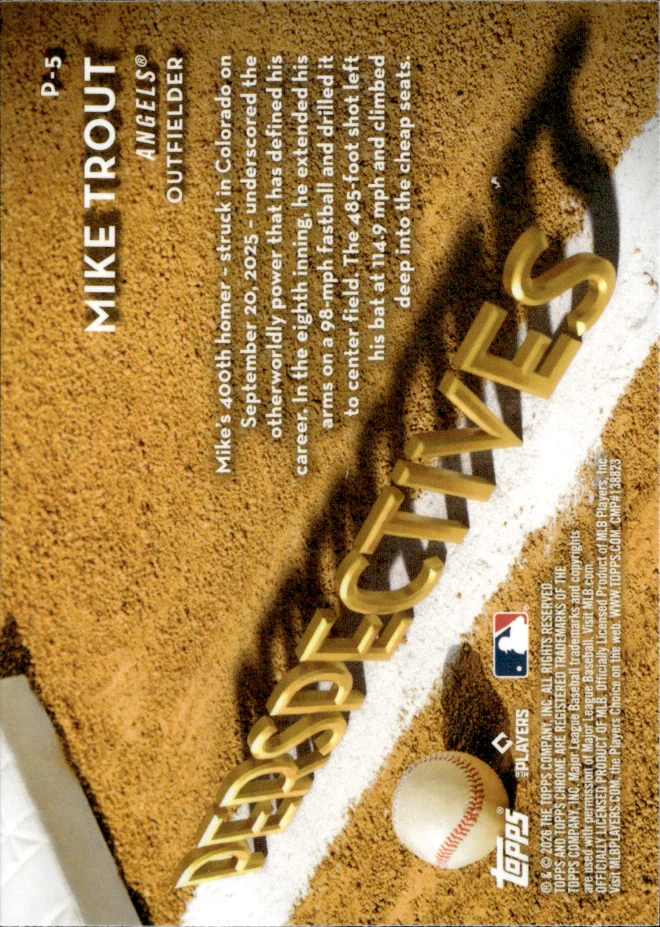 Mike Trout card back