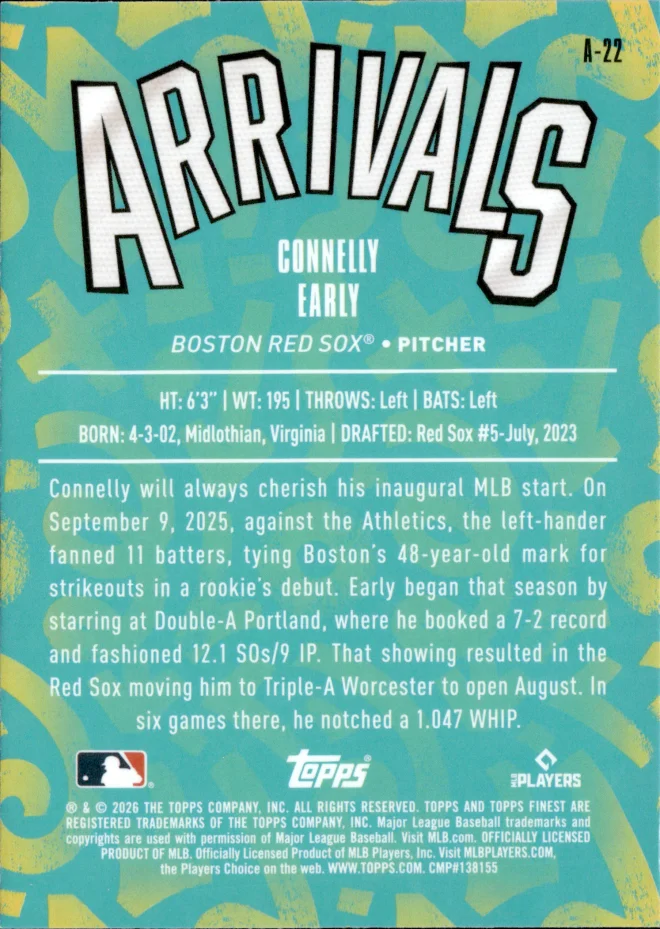 Connelly Early card back