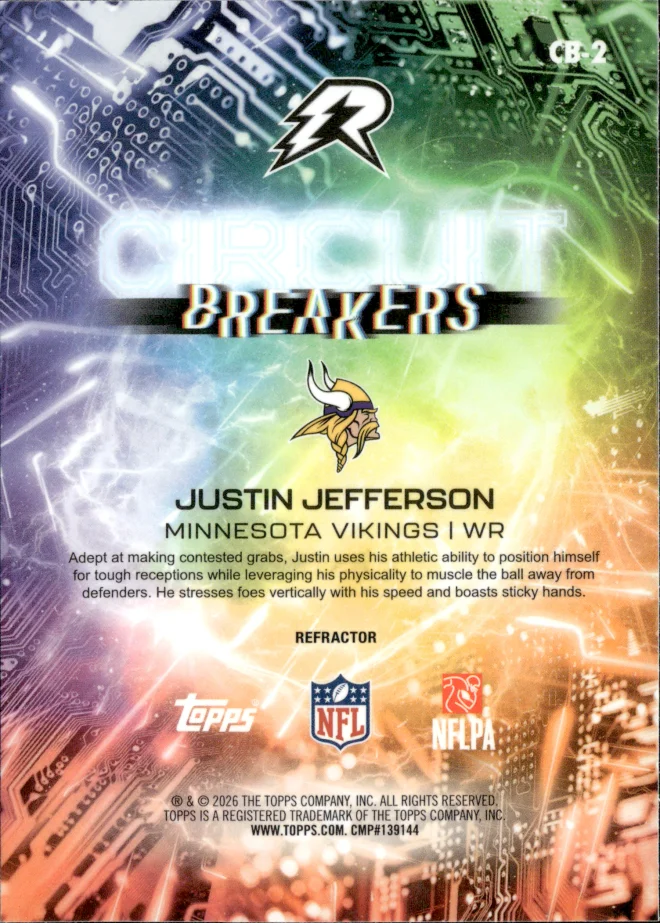 Justin Jefferson card back