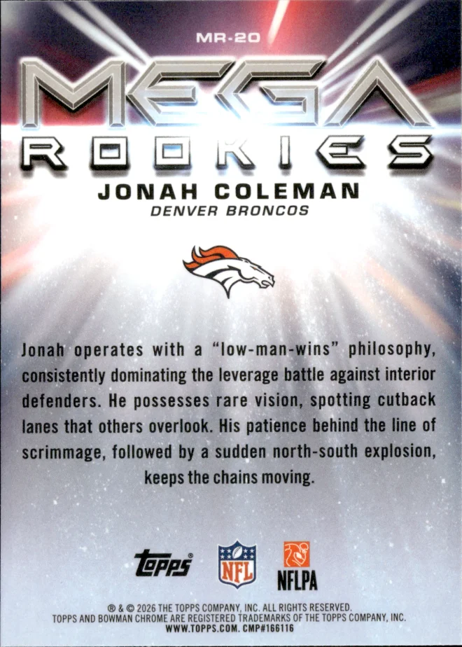 Jonah Coleman card back
