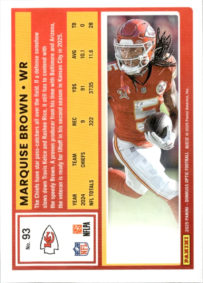 Marquise Brown card back