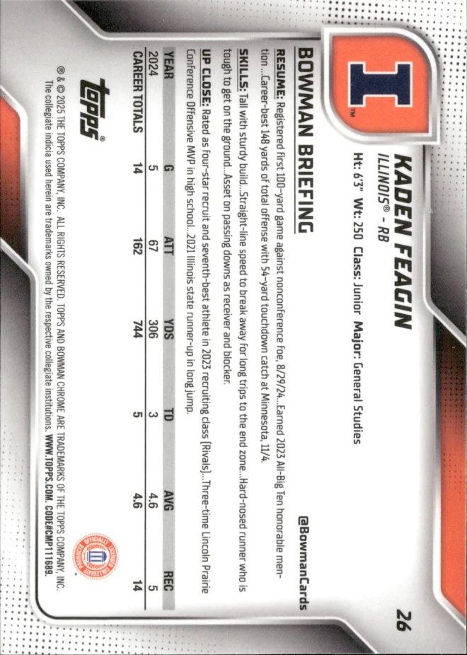 Kaden Feagin card back