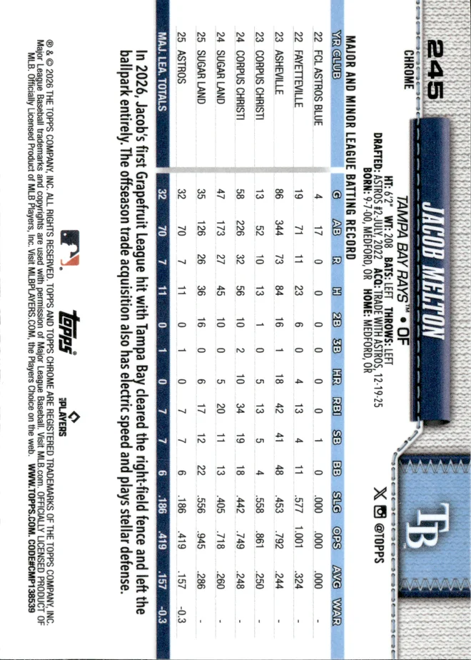 Jacob Melton card back
