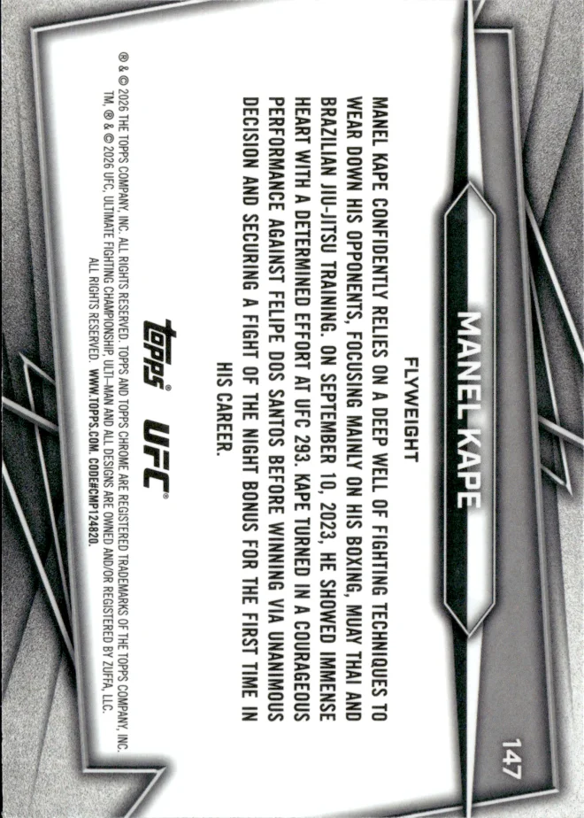 Manel Kape card back