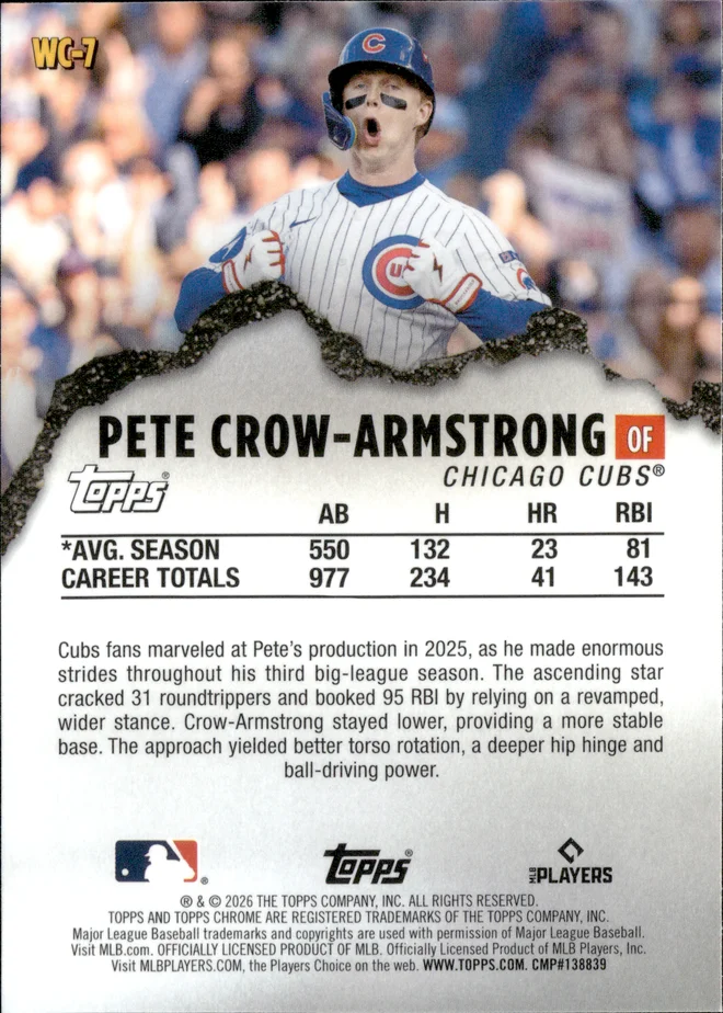 Pete Crow-Armstrong card back