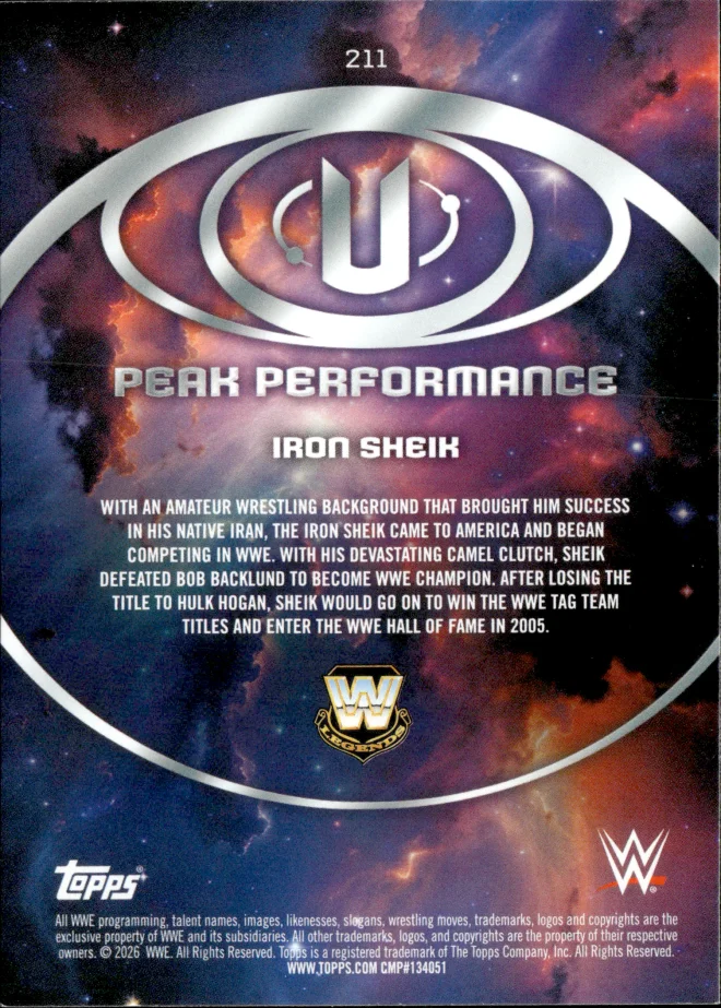 Iron Sheik card back