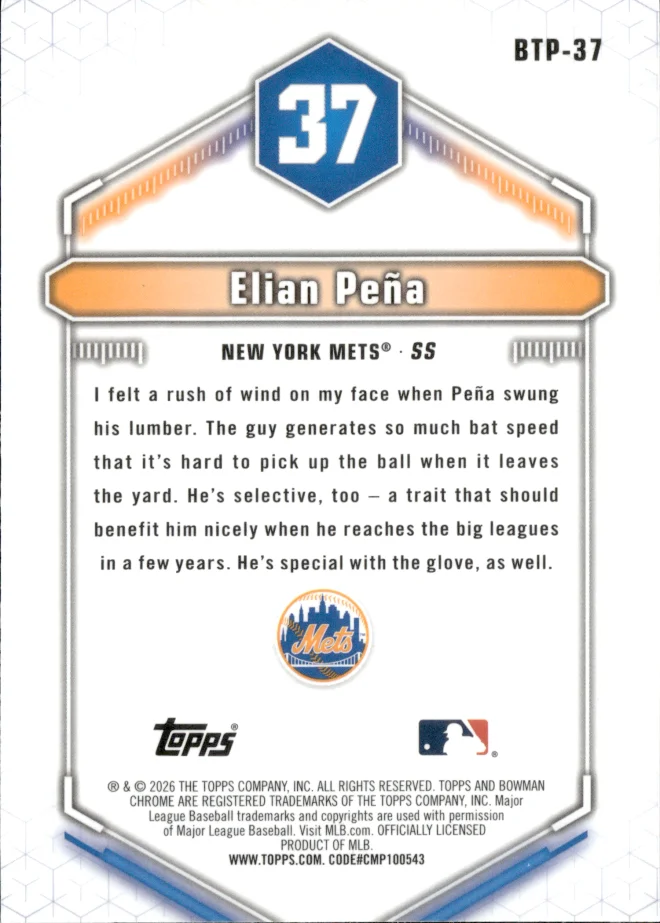 Elian Peña card back